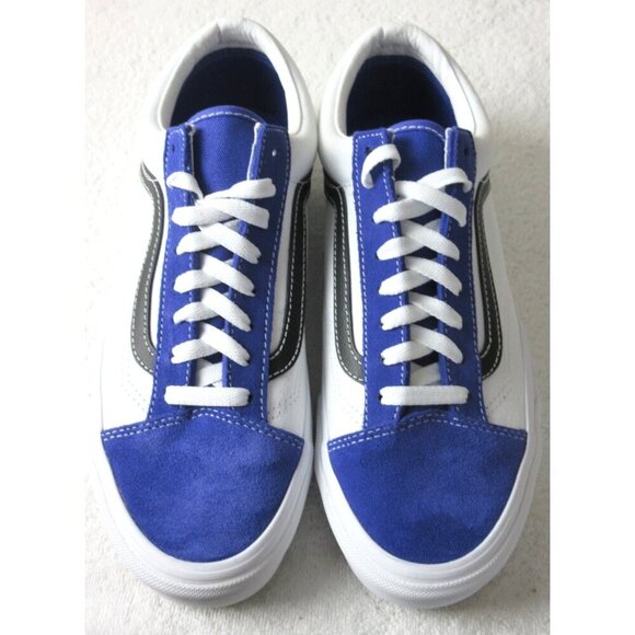 Vans Men's Style 36 Retro Sport Royal Blue White Canvas Suede shoes Size 9 NIB - Picture 1 of 5